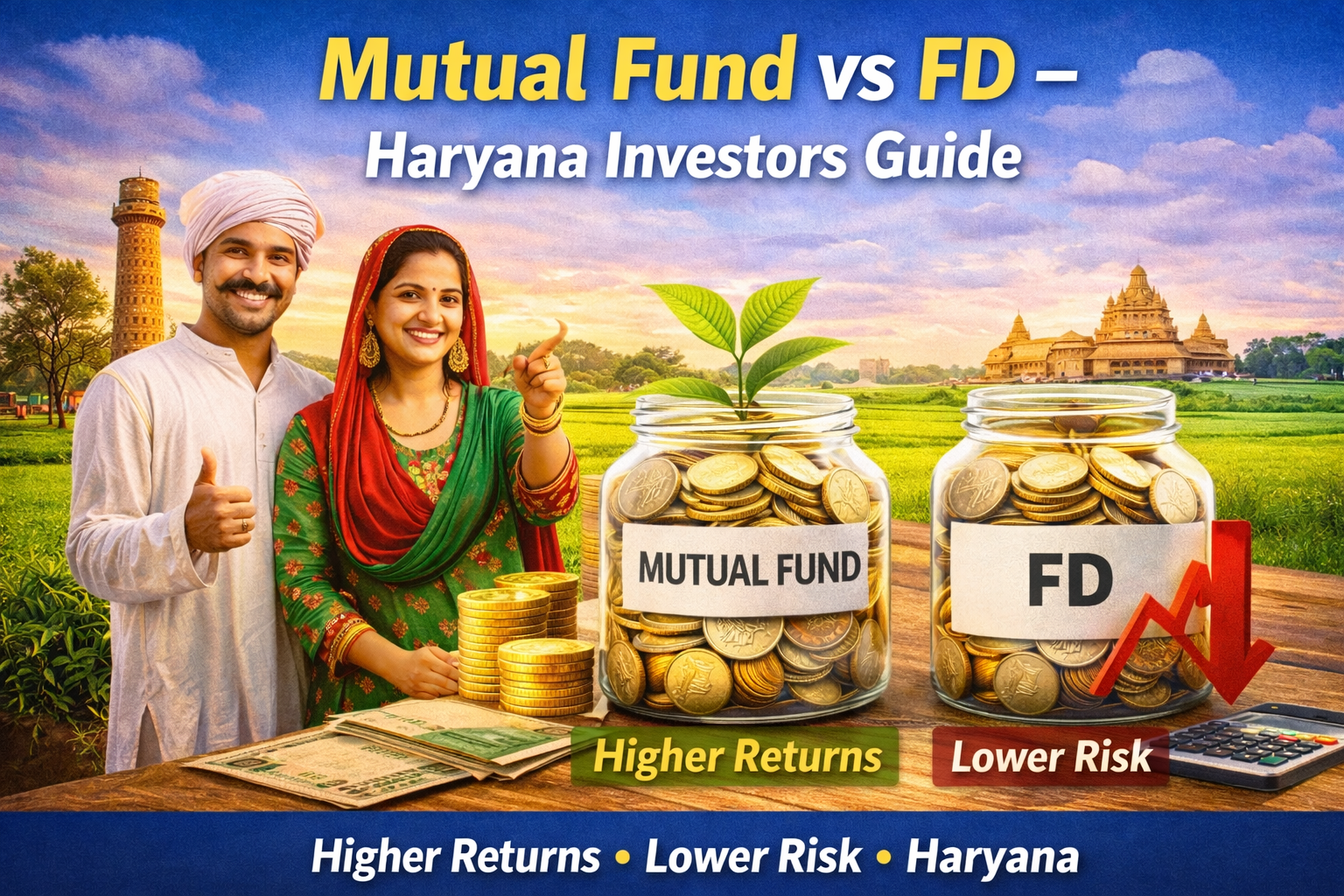 Mutual fund vs fixed deposit Haryana comparison